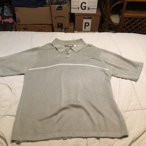 CRB khakis mens polo size men strip across Button Short Sleeve